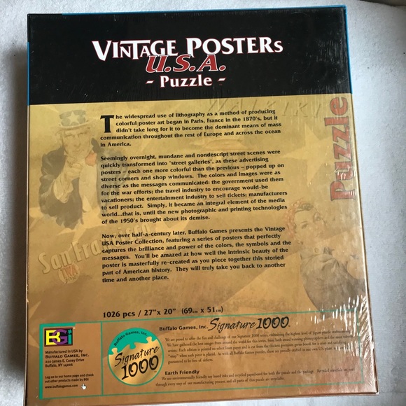 Waikiki Beach Puzzle 1026 Pcs Vintage Posters USA Hawaii 27”x 20" New SEALED - Picture 2 of 3